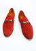 Pánská kožená obuv informal , barva červená