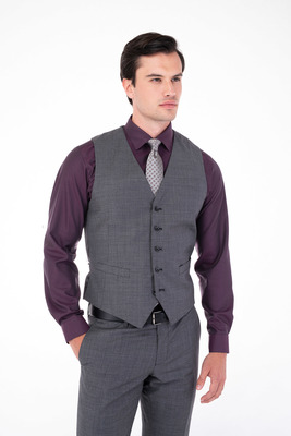 Vlněná vesta V pohodlném střihu Vlněná vesta V pohodlném střihu