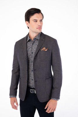 Vlněné sako V pohodlném střihu Vlněné sako V pohodlném střihu