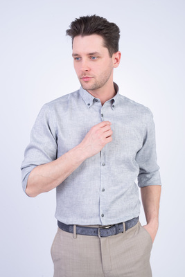 Lněná košile V pohodlném střihu Lněná košile V pohodlném střihu