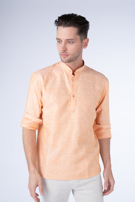 Lněná košile s bavlnou Ve volném střihu Lněná košile s bavlnou Ve volném střihu