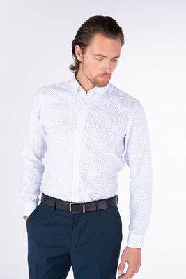 Lněná košile s bavlnou V pohodlném střihu Lněná košile s bavlnou V pohodlném střihu