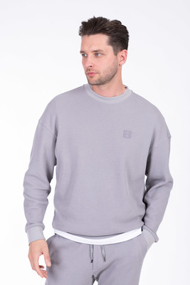 Bavlněná mikina s logem V pohodlném střihu Bavlněná mikina s logem V pohodlném střihu