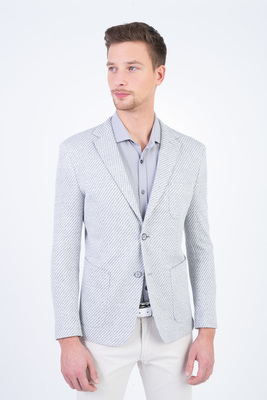 Jersey sako s lineárním vzorem V přiléhavém střihu