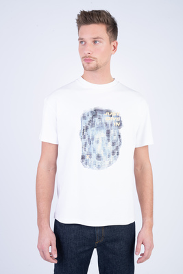 Bavlněné triko s potiskem Ve volném střihu