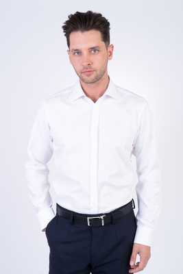 Bavlněná košile se strukturou V pohodlném střihu Bavlněná košile se strukturou V pohodlném střihu