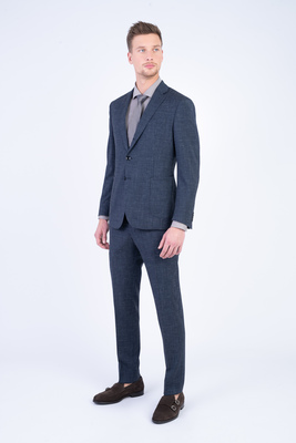 Oblek z merino vlny se lnem V pohodlném střihu
