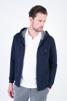 Bavlněná mikina s kapucí V pohodlném střihu Bavlněná mikina s kapucí V pohodlném střihu