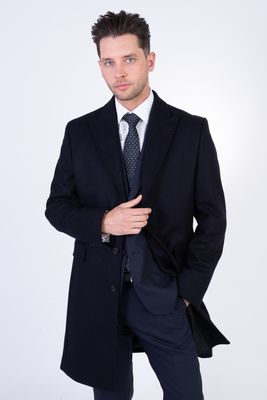 Vlněný plášť s kašmírem V pohodlném střihu Vlněný plášť s kašmírem V pohodlném střihu