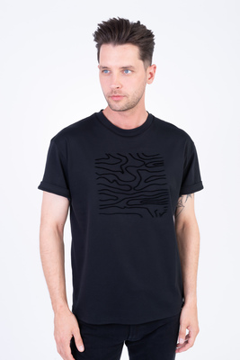 Bavlněné triko s potiskem Ve volném střihu