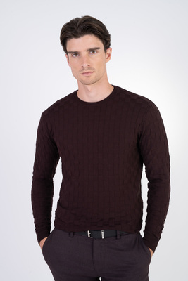 Bavlněný svetr s hedvábím V pohodlném střihu Bavlněný svetr s hedvábím V pohodlném střihu