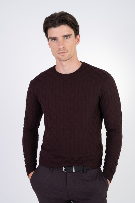 Bavlněný svetr s hedvábím V pohodlném střihu