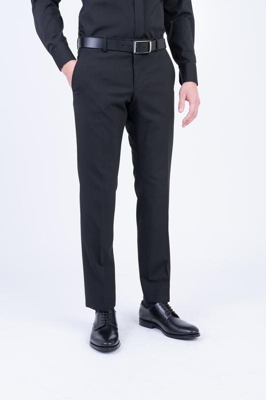 Černé strečové kalhoty V pohodlném střihu