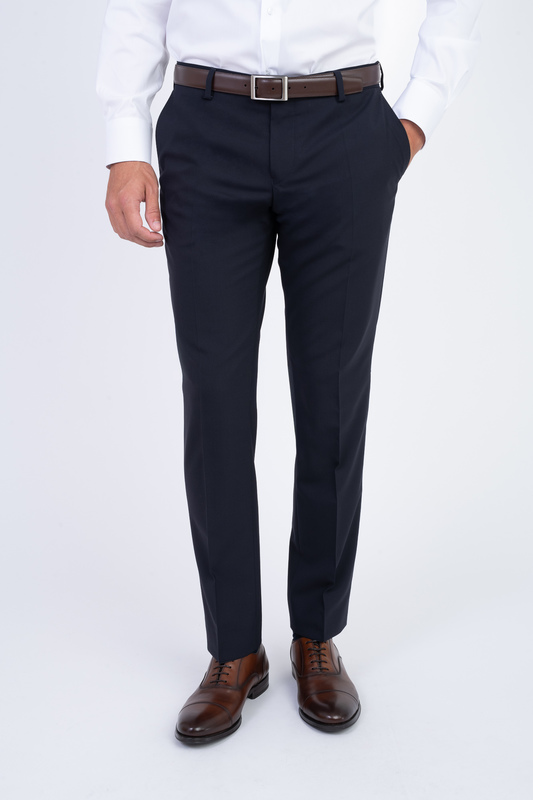 Tmavě modré strečové kalhoty V pohodlném střihu