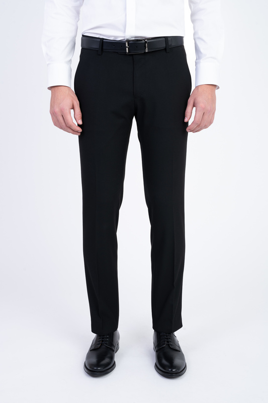 Černé strečové kalhoty V přiléhavém střihu