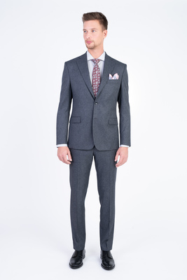 Strečový houndstooth oblek V pohodlném střihu Strečový houndstooth oblek V pohodlném střihu