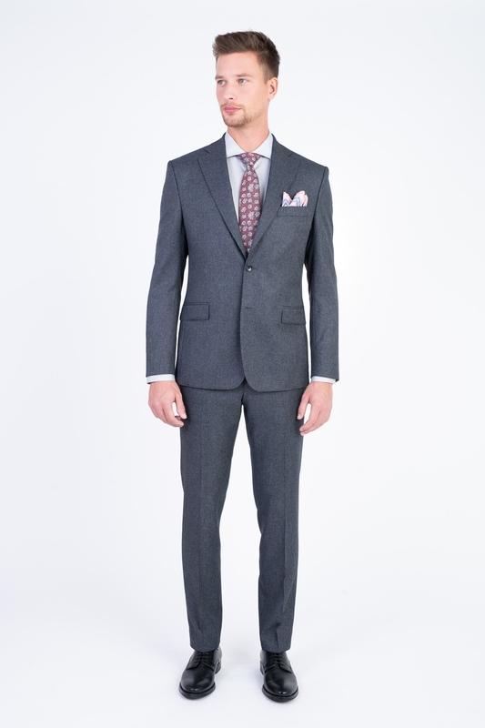 Strečový houndstooth oblek V pohodlném střihu