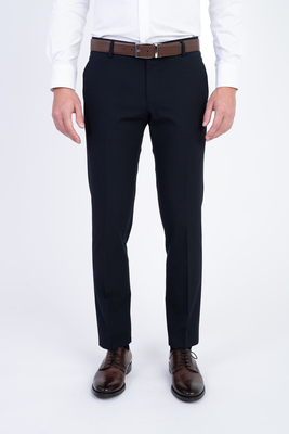 Tmavě modré strečové kalhoty V přiléhavém střihu