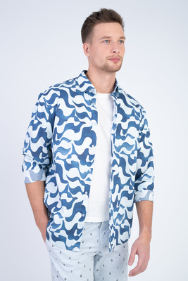 Bavlněná košile se vzorem Ve volném střihu Bavlněná košile se vzorem Ve volném střihu