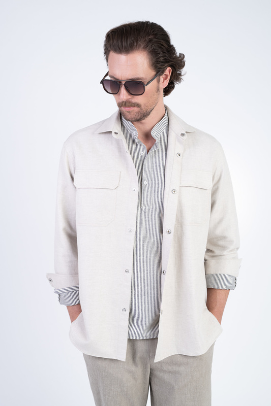 Lněná oversized košile Ve volném střihu