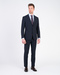 Tmavě modrý strečový oblek V pohodlném střihu