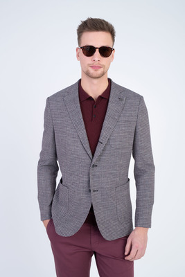 Strečové sako se strukturou V pohodlném střihu