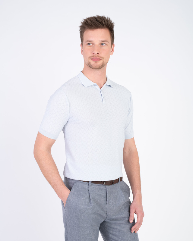 Pletené bavlněné polo V pohodlném střihu