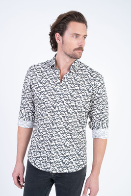 Bavlněná košile se vzorem Ve volném střihu
