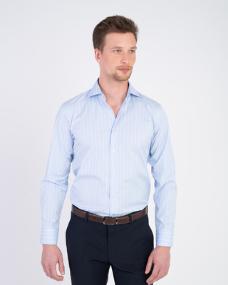 Bavlněná košile s lineárním vzorem V pohodlném střihu