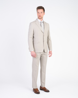 Vlněný houndstooth oblek V pohodlném střihu Vlněný houndstooth oblek V pohodlném střihu