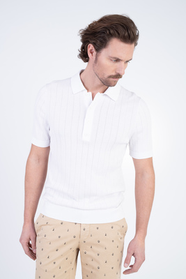 Bavlněný svetr s hedvábím V přiléhavém střihu