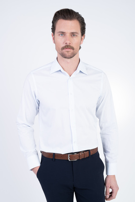 Strečová košile s lineárním vzorem V pohodlném střihu Strečová košile s lineárním vzorem V pohodlném střihu